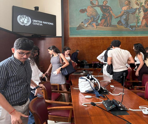 Vansh Jha & Dhriti Deepu at United Nations - Main Program Photo